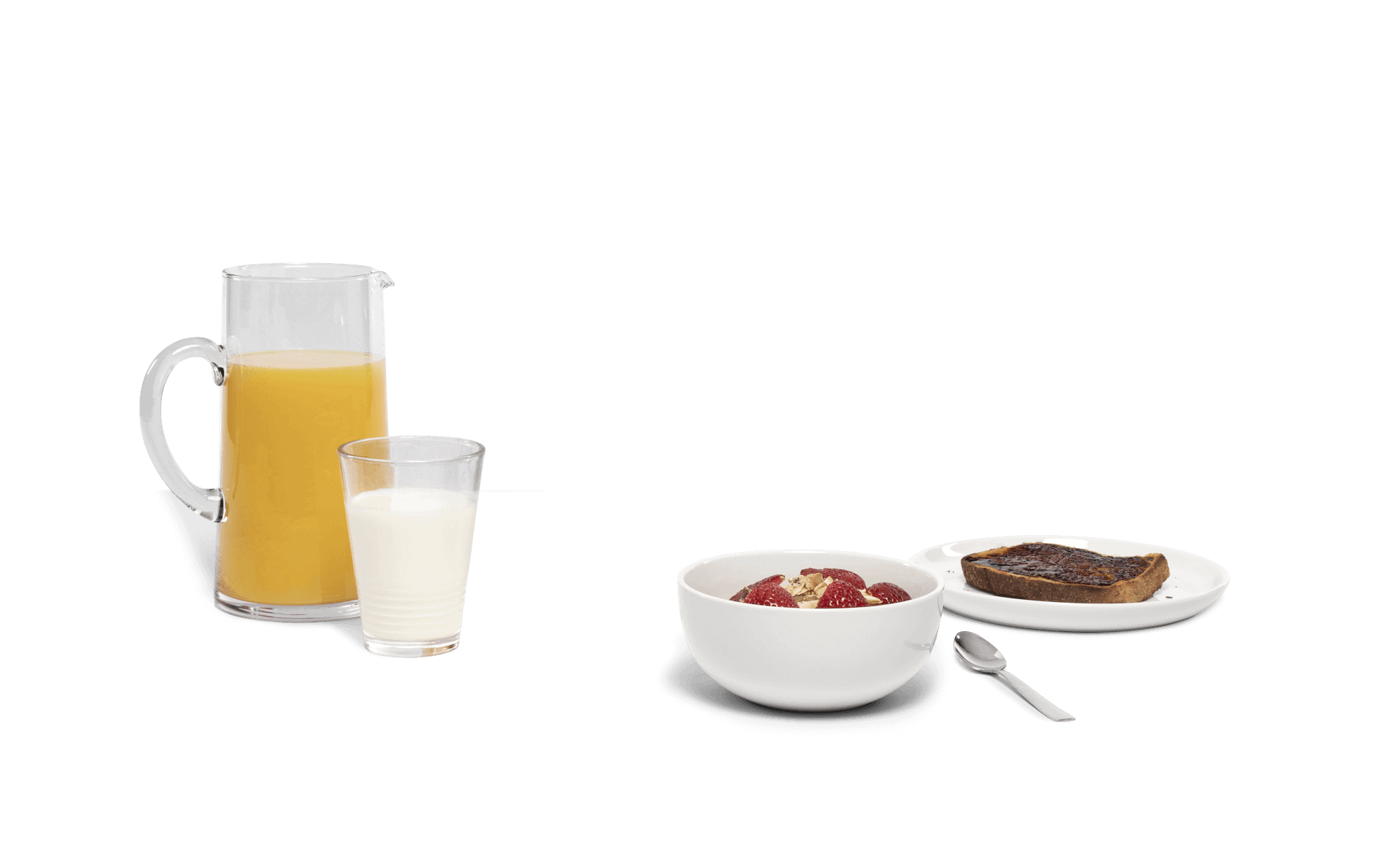 Table top with full bowls